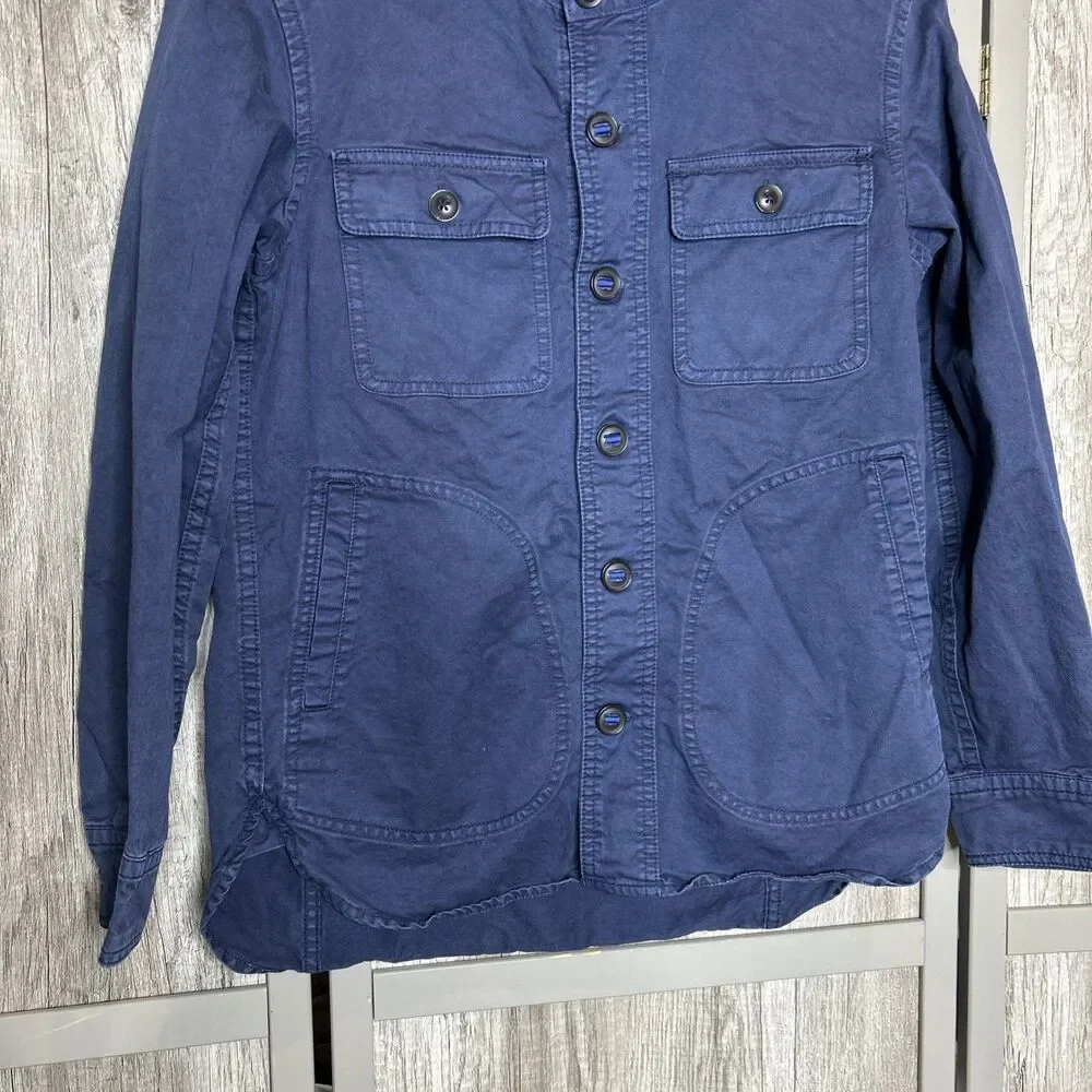 Junmen Utility Jacket Shirt Men Size S Hooded Made in Japan Navy